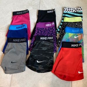 Nike pro shorts 10 pairs
